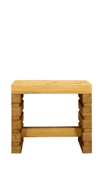 Hocker von ungehobelt